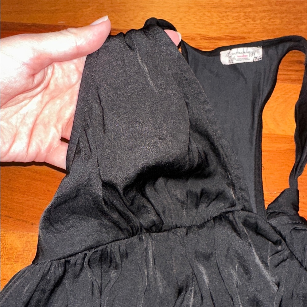 Free People Black slip with Racerback and Ruffled Hem - Picture 3 of 3